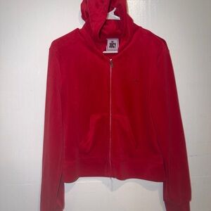 Juicy Couture Vibrant Red Velour Jacket